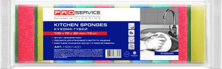 

Губка кухонная 10шт 10х7х3смn Standard PROservice mix