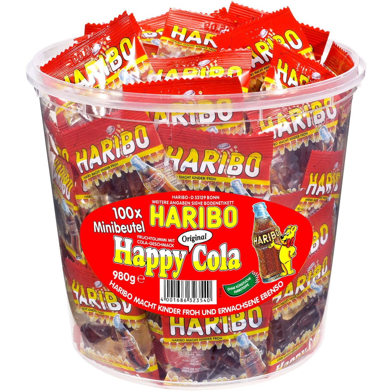 

Хэппи Кола Харибо Haribo 980 гр 100 шт