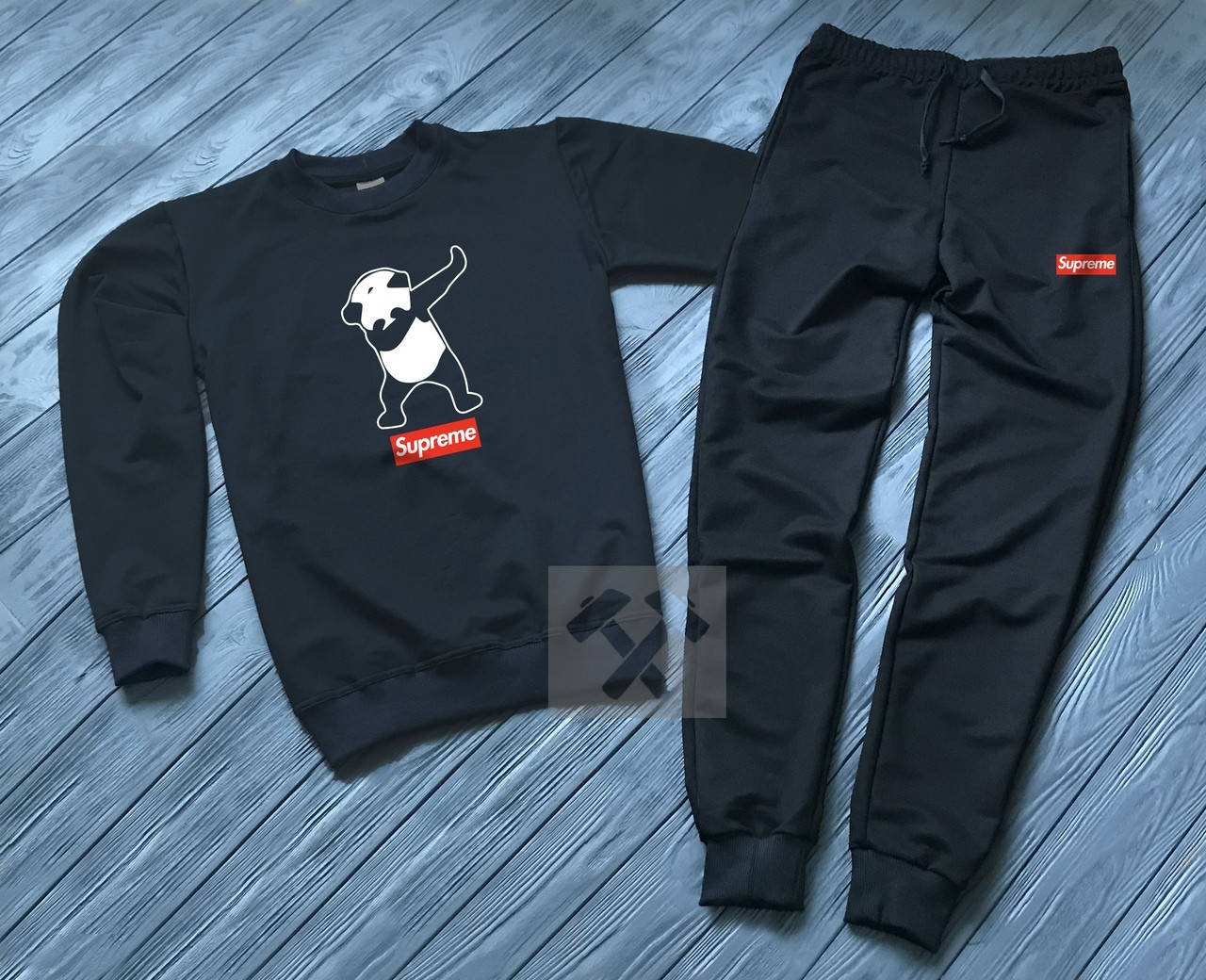 

Спортивный костюм мужской черный Панда | Свитшот + штаны ЛЮКС качества