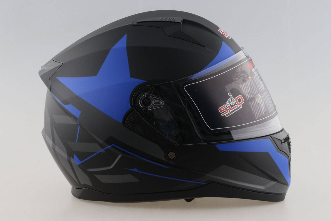 

Мотошлем интеграл SCORPION модель SCO-67 цвет BLACK/BLUE, Синий