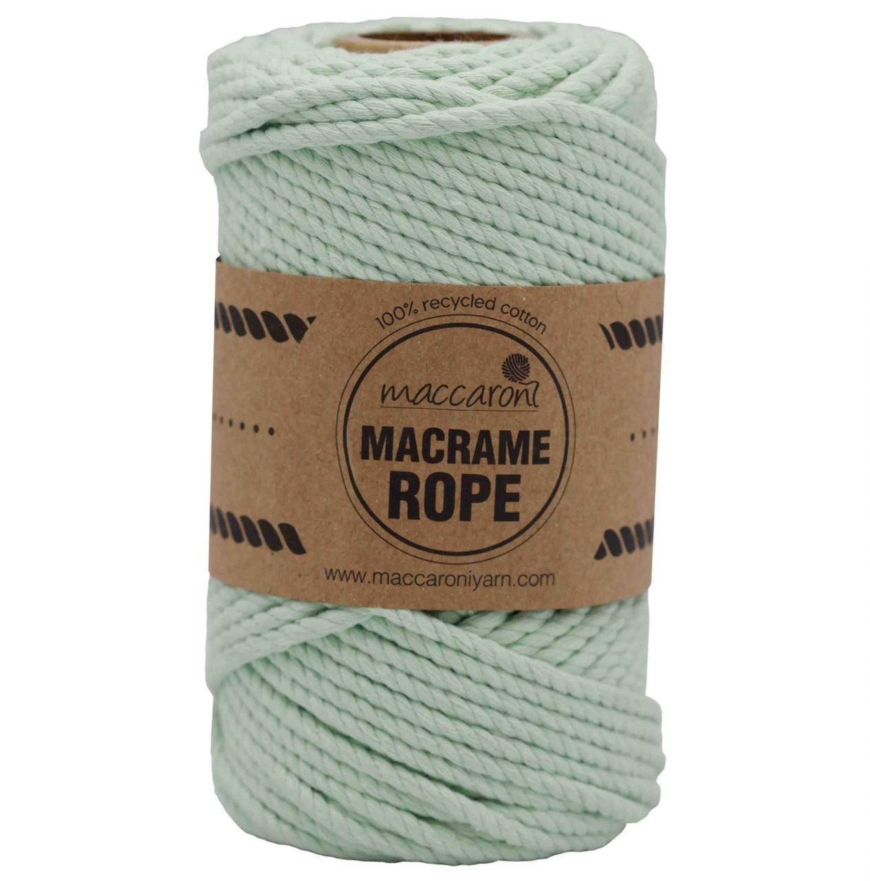 

Крученый Хлопковый шнур Macrame Rope Maccaroni 4 мм,светло-бирюзовый
