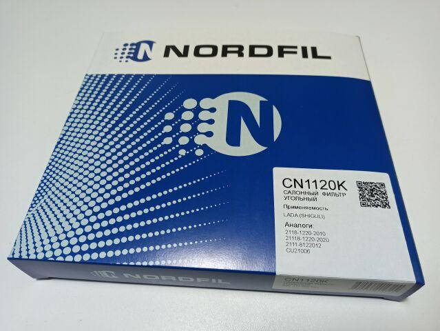 

Фильтр салона ВАЗ 2110 после 2003 г, NORDFIL (CN1120K) угольный