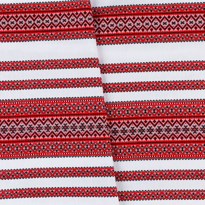 

Декоративная ткань с украинским орнаментом "Мальта" ТД-44 (2/1) от 1 м/пог