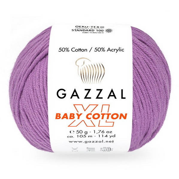 

3414 Пряжа Gazzal Baby Cotton XL