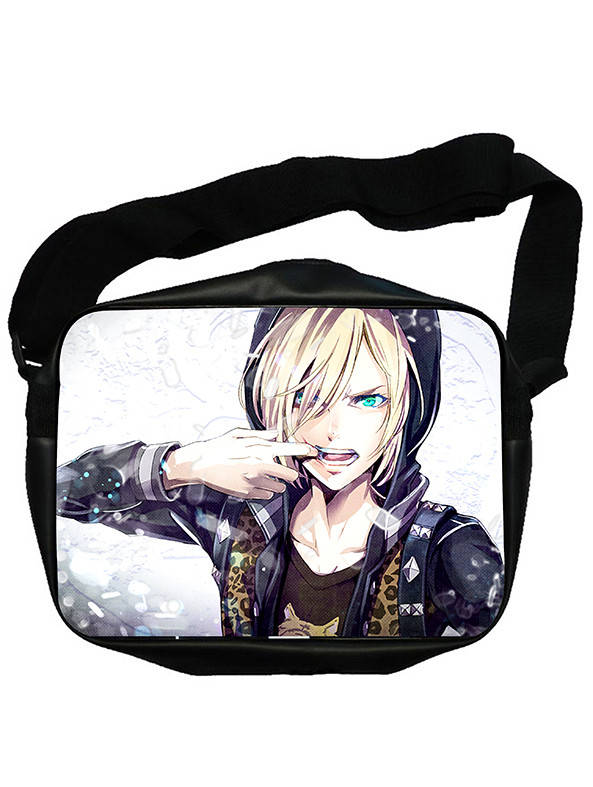 

Сумка экокожа аниме Юрий на льду Yuri on Ice с двухсторонним принтом (B0008)