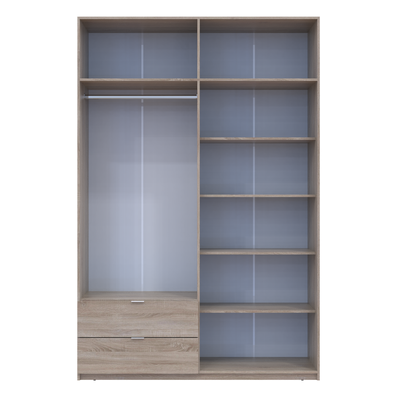 Розпашна Шафа для одягу Doros Лукас Дуб Сонома 160х50х240 (80737730) 6