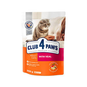 

CLUB 4 PAWS PREMIUM для взрослых кошек С ТЕЛЯТИНОЙ (НА РАЗВЕС)