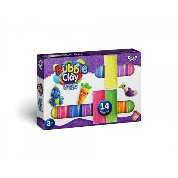 

Шариковый пластилин Danko Toys Bubble Clay ДТ-ТЛ-02127 14 цветов, Разные цвета