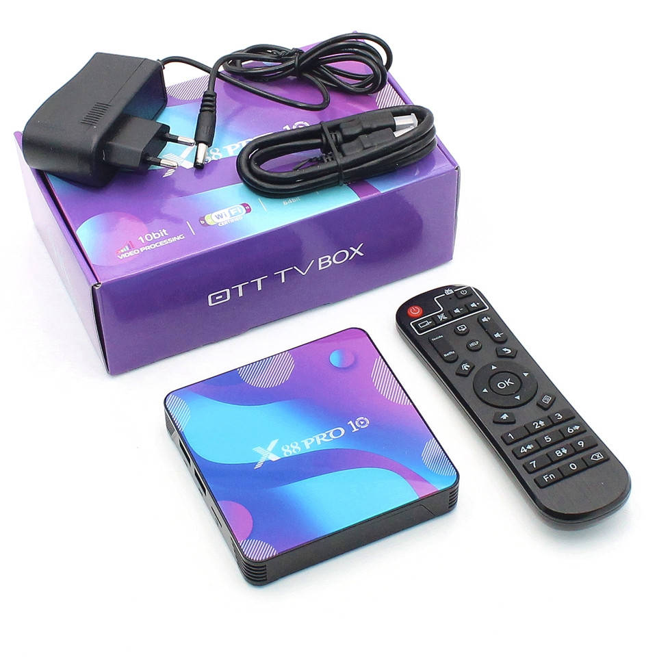 

Смарт тв приставка медиаплеер X88 PRO 4/32 Gb Android 10 для телевизора Smart TV Box