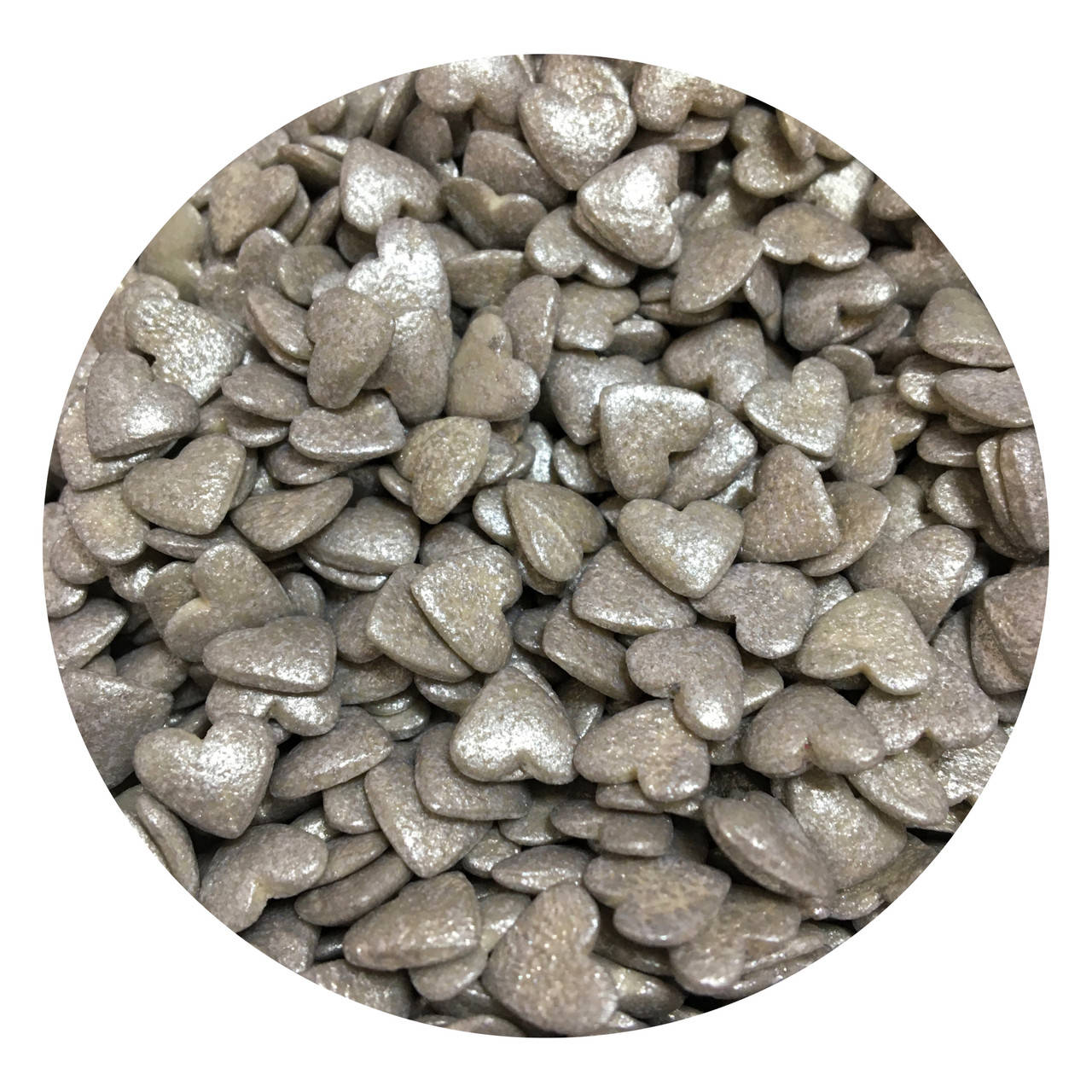 

Посыпка кондитерская сердечки перламутр серебро (50 г)