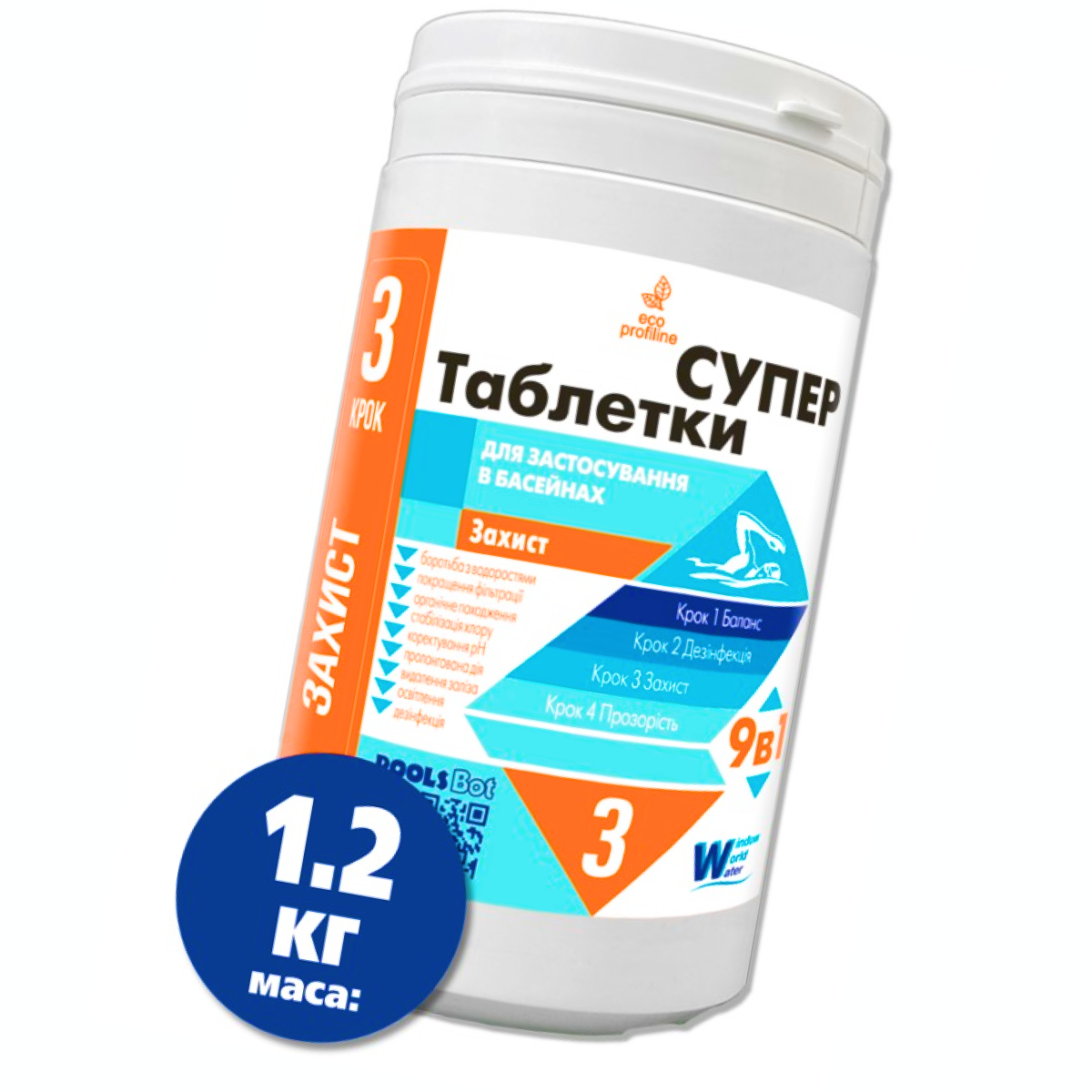 

Комплект химии для бассейна Window World Water Super 1.2 кг в таблетках