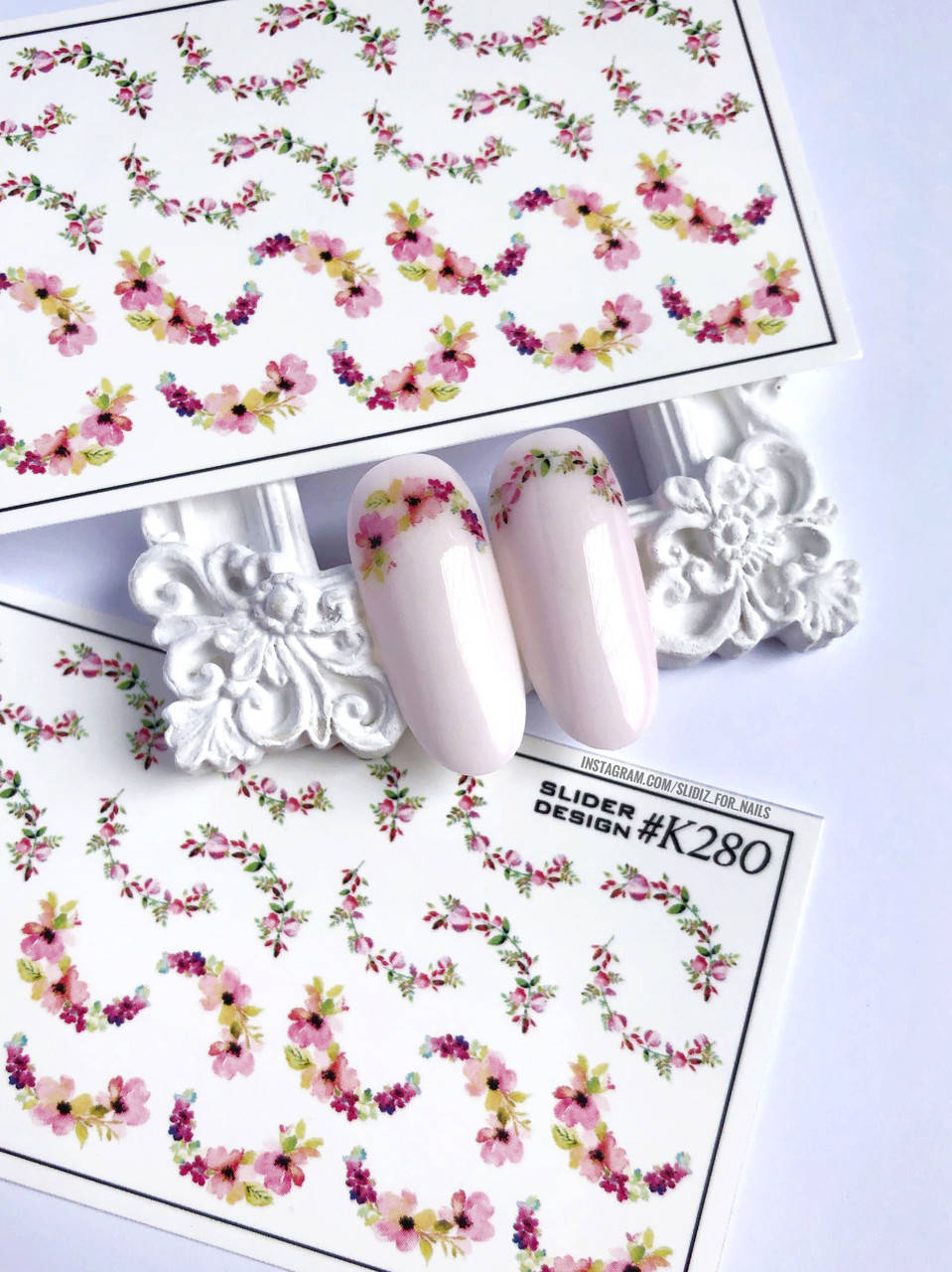 

Слайдер-дизайн SLIDIZ водная наклейка для ногтей Цветы