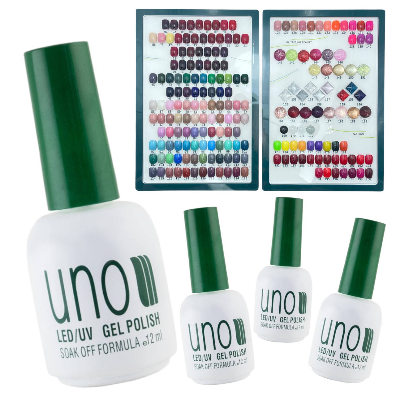 

Цветные гель-лаки UNO Color Gel Polish для маникюра и педикюра soak off formula, 12 мл., №