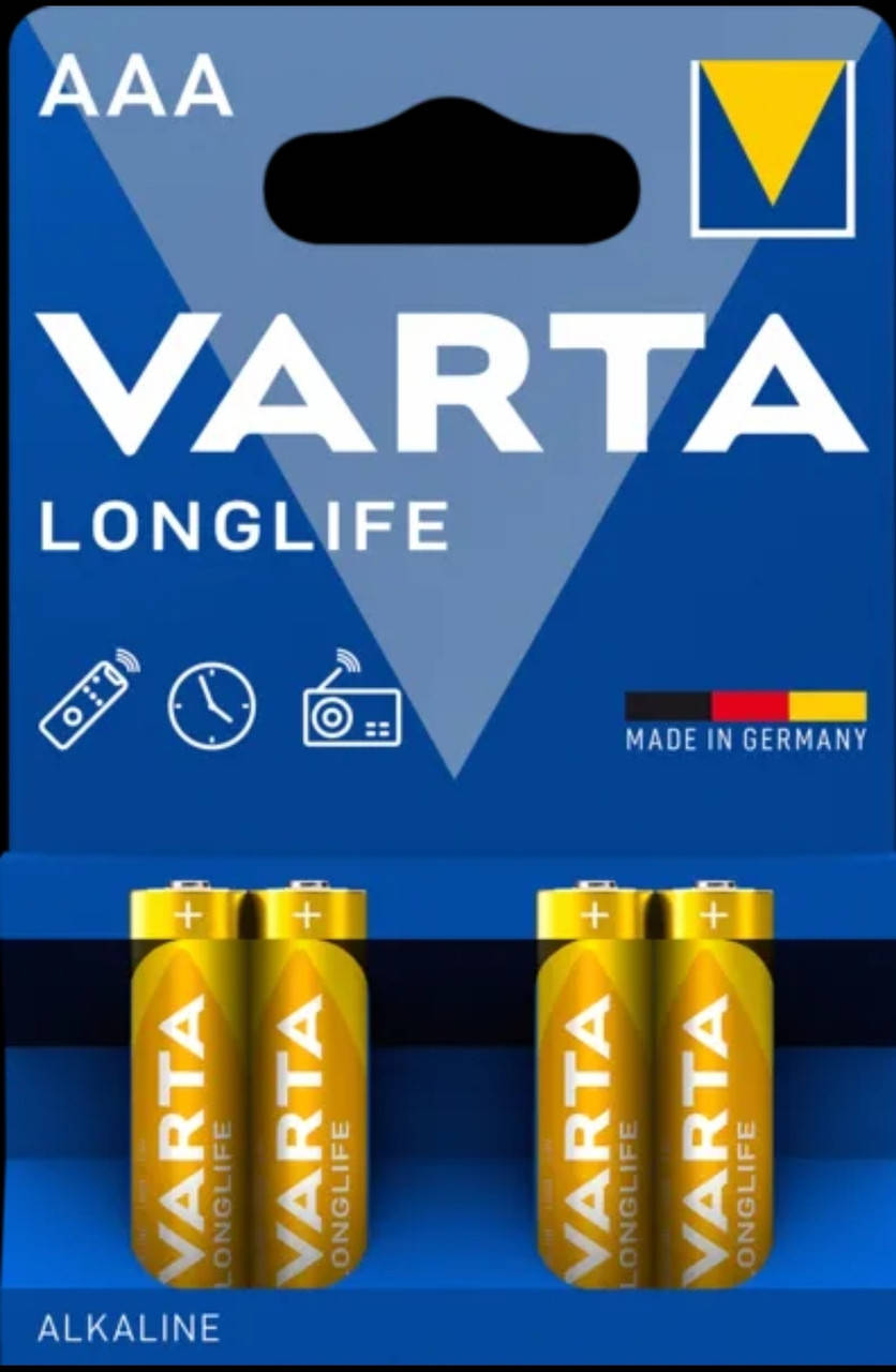 

Батарейки VARTA Longlife AAA/LR 03 (4шт) (4103 101414)