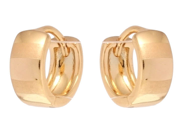 

Серьги детские Xuping Позолота 18K колечки "Полосатый орнамент напылением"