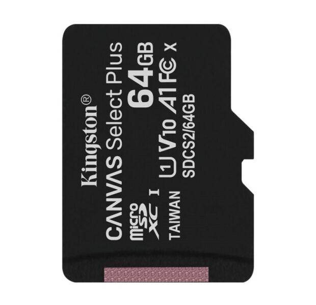 

Карта памяти microSDXC (UHS-1) Kingston Canvas Select Plus 64Gb class 10 (SDCS2/64GBSP)