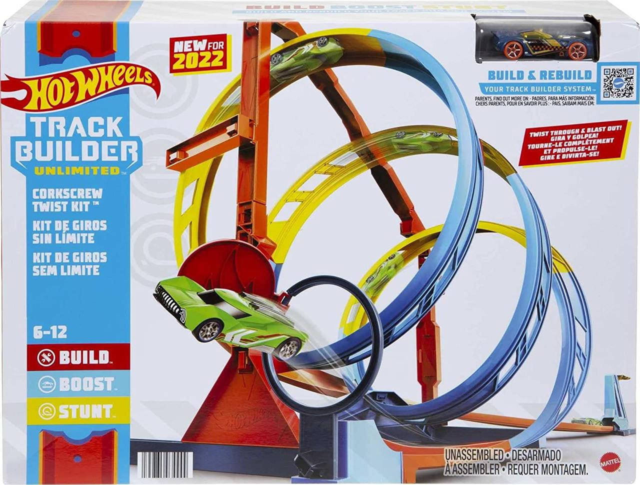 

Трек Хот Вилс Эпическая петля Hot Wheels Track Builder Unlimited Corkscrew Twist Kit HDX79