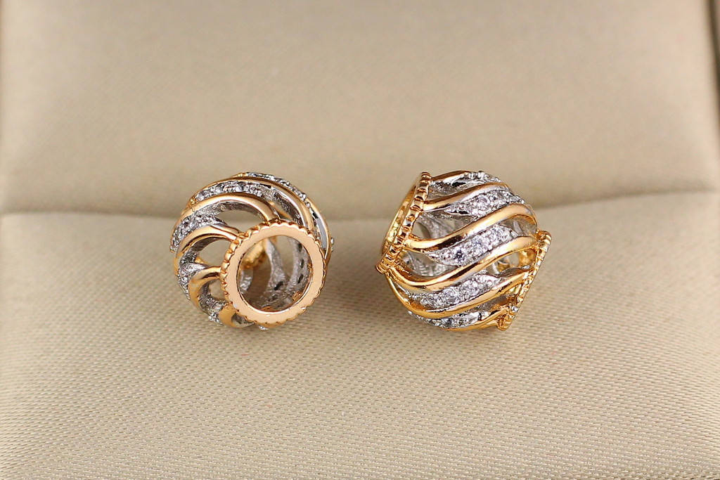 

Кулон шарм Xuping Jewelry шишка с родием 7 мм золотистый