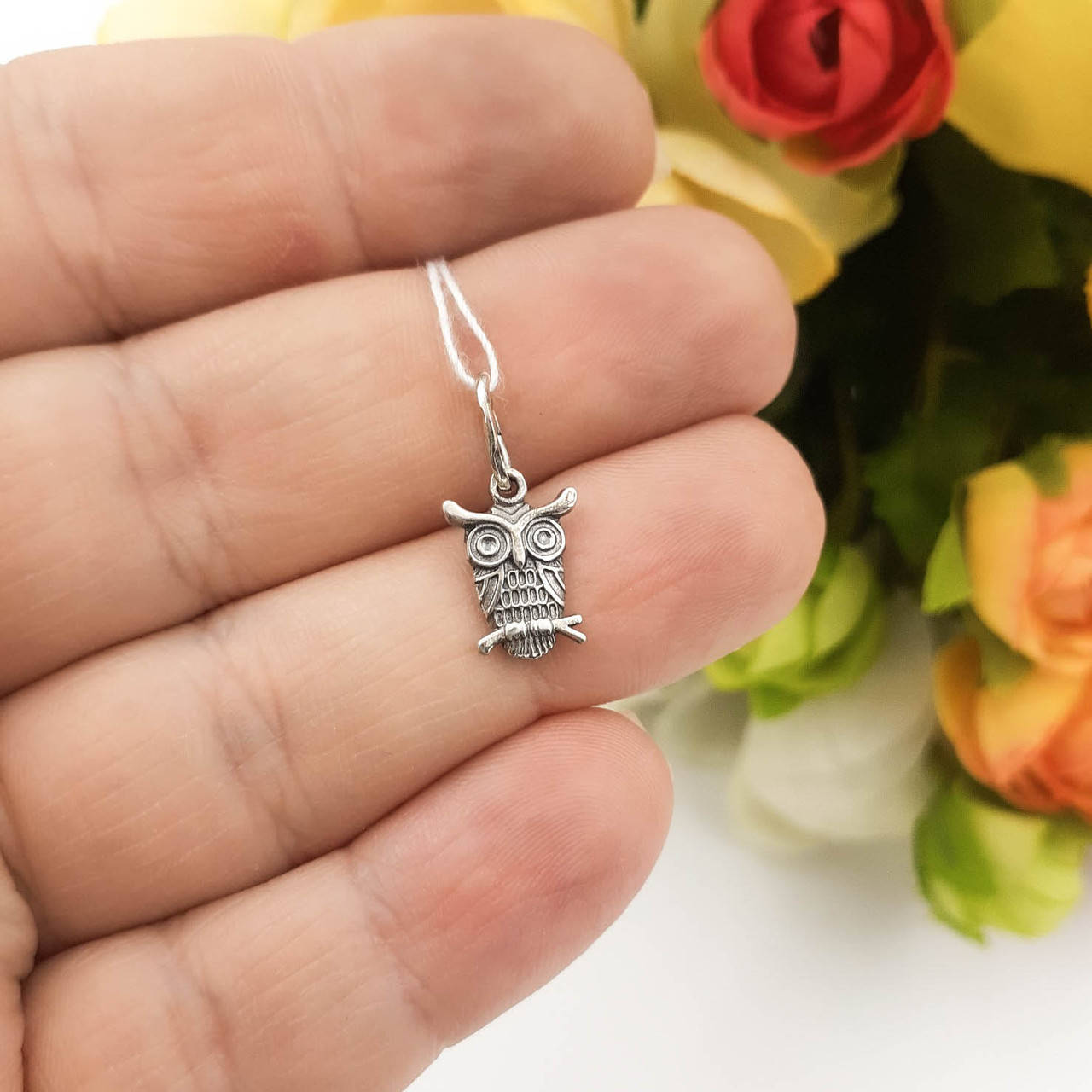 

Серебряная подвеска в виде совы, 925 проба