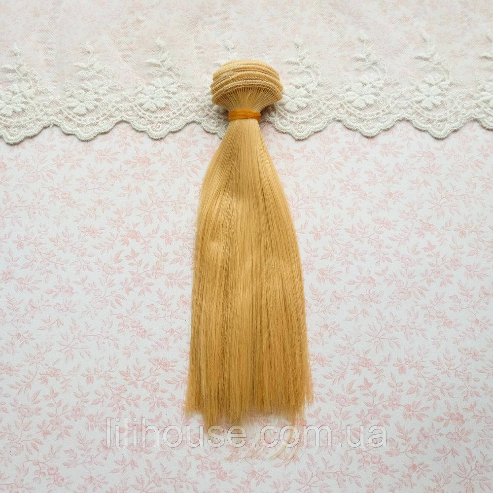 

Волосы для Кукол Трессы Прямые ЗОЛОТОЙ БЛОНД 15 см