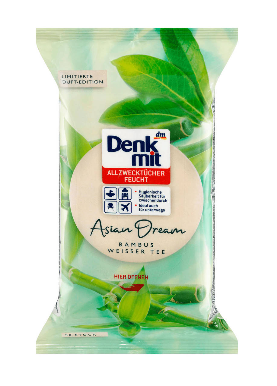 

Влажные салфетки для уборки Denkmit Asian Dream (белый чай и бамбук) 50 шт