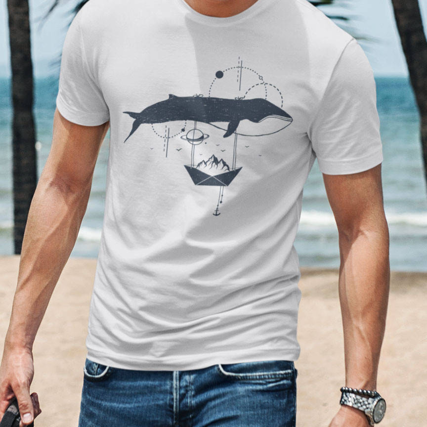 

Мужская футболка с дизайнерским принтом Кит