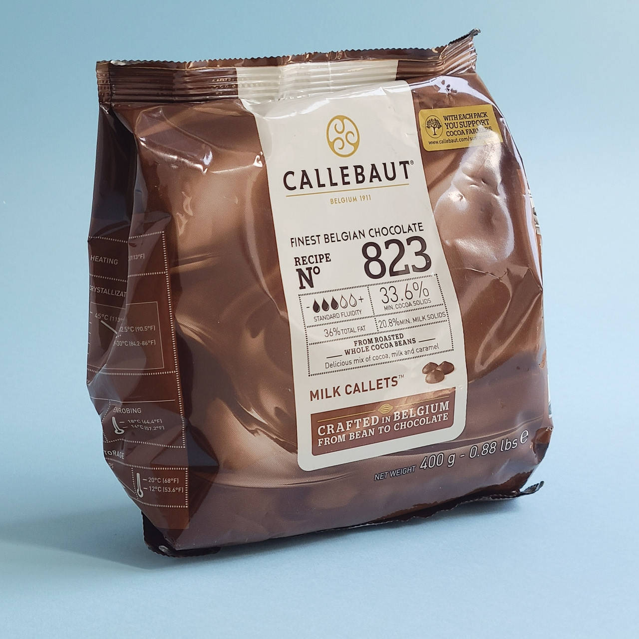

Шоколад молочный Callebaut 33.6% 400 гр