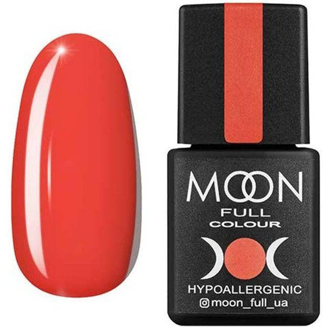 

Гель лак Moon Full color Gel polish №125 (оранжево красный, эмаль), 8 мл