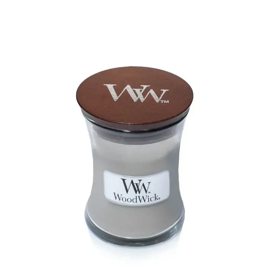 

Ароматическая свеча с ароматом копченого дерева и яблочной кожуры Woodwick Mini Fireside 85 г, Голубой