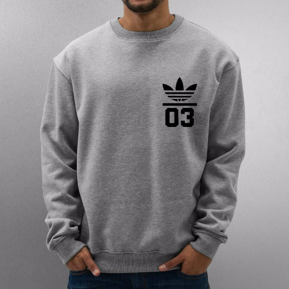 

Демисезонная повседневная спортивная кофта Adidas (Адидас), серая, Серый