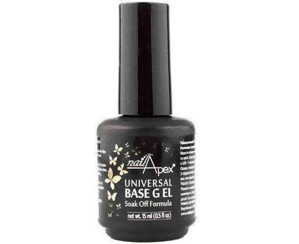 

Каучуковая универсальная база для ногтей NailApex Soak Off UV Base Gel, 15 мл