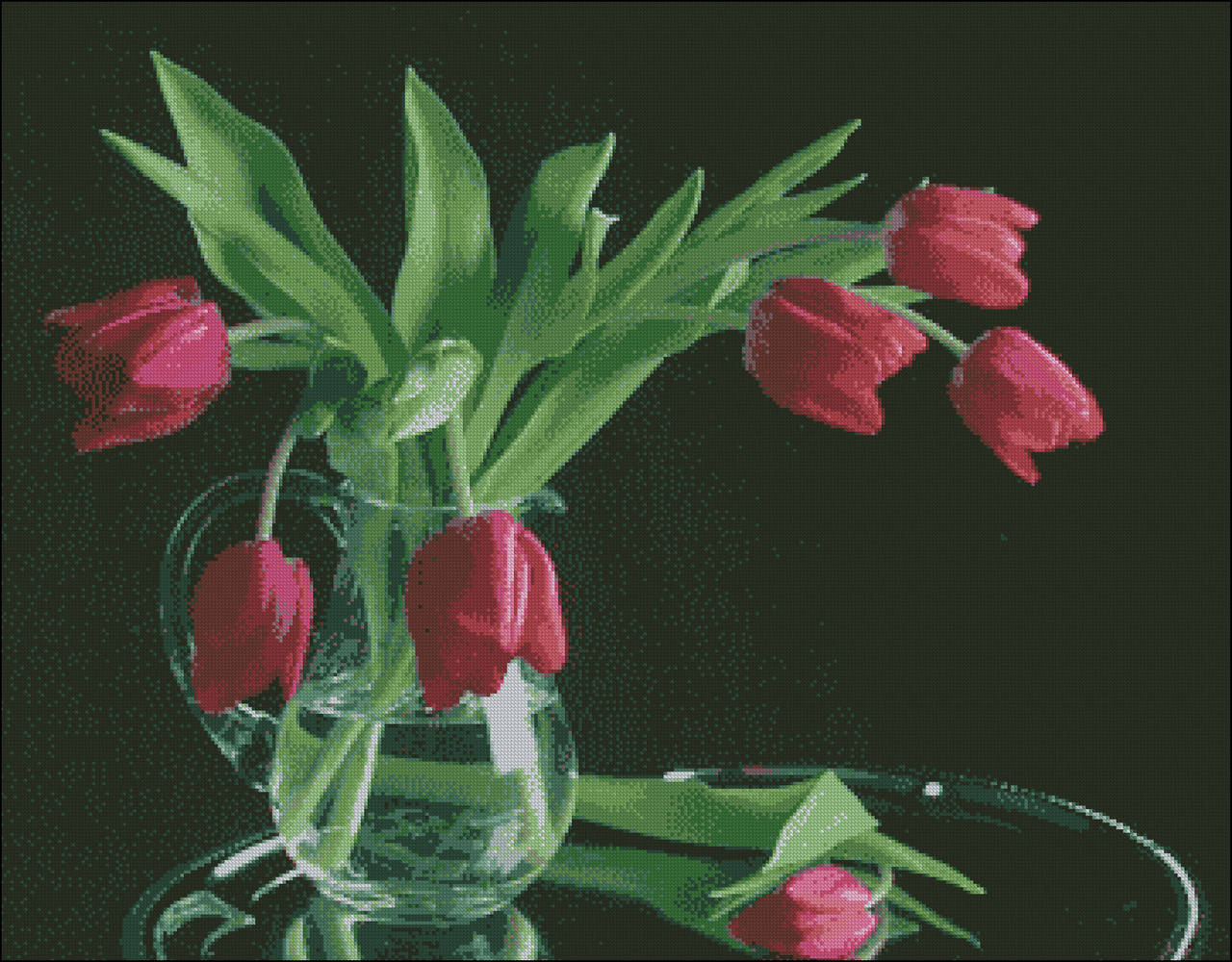 

Заготовка для вышивания бисером или нитками формата А-1 Тюльпаны