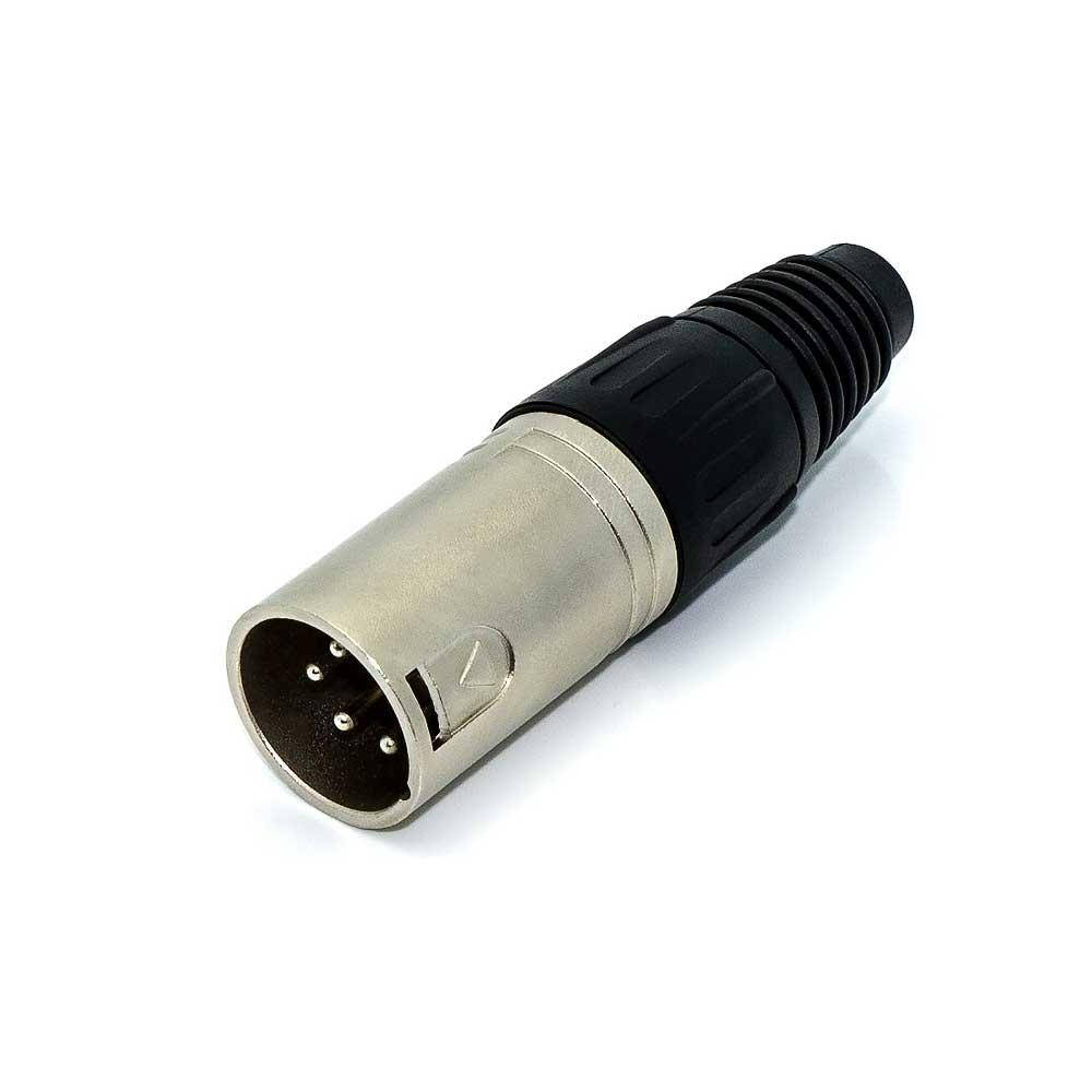 

Разъём аудио XLR, штекер CANON 4pin, корпус металлический, на кабель