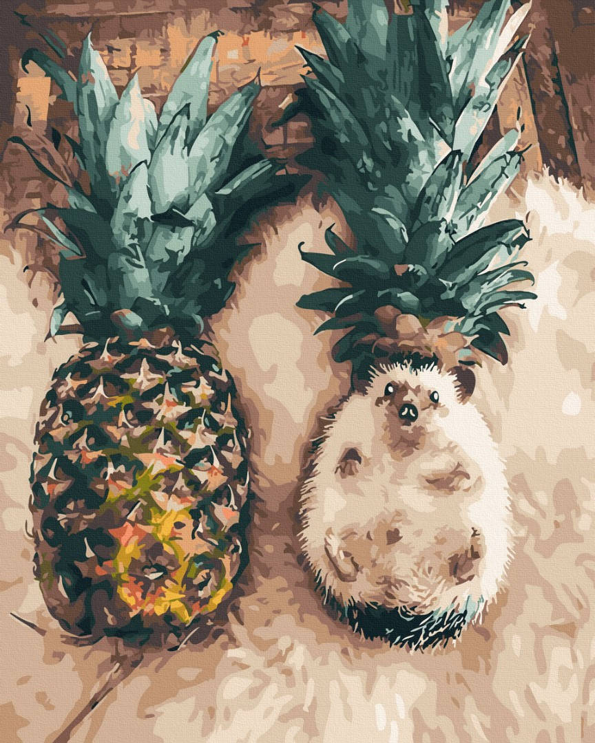 

Картина по номерам Brushme Ежик с ананасом OGX32096 40x50 см