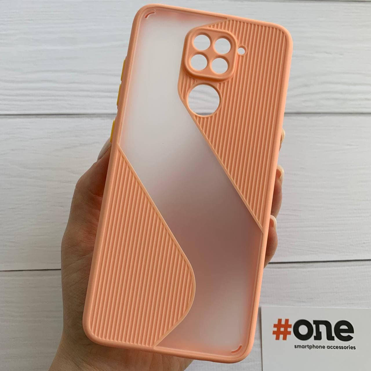 

Чехол для Xiaomi Redmi Note 9 с защитой для камеры плотный чехол на телефон сяоми нот 9 персиковый TWV