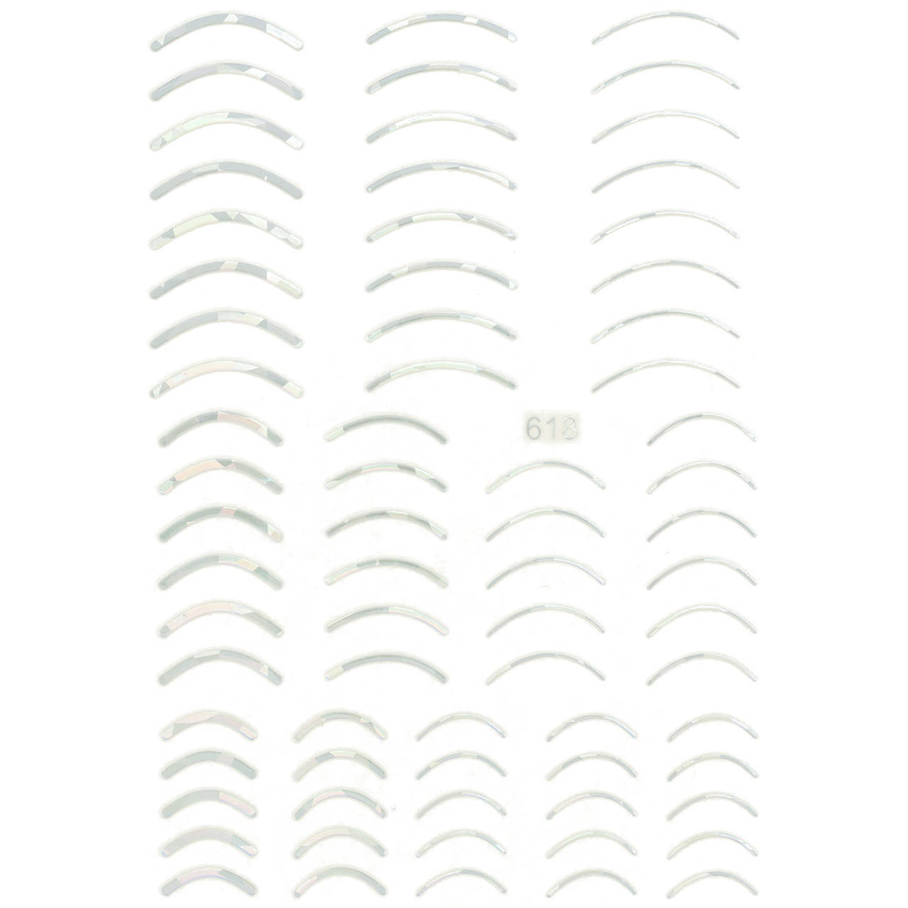 

Наклейки для дизайна ногтей Joyful Nail 618, серебряная голограмма