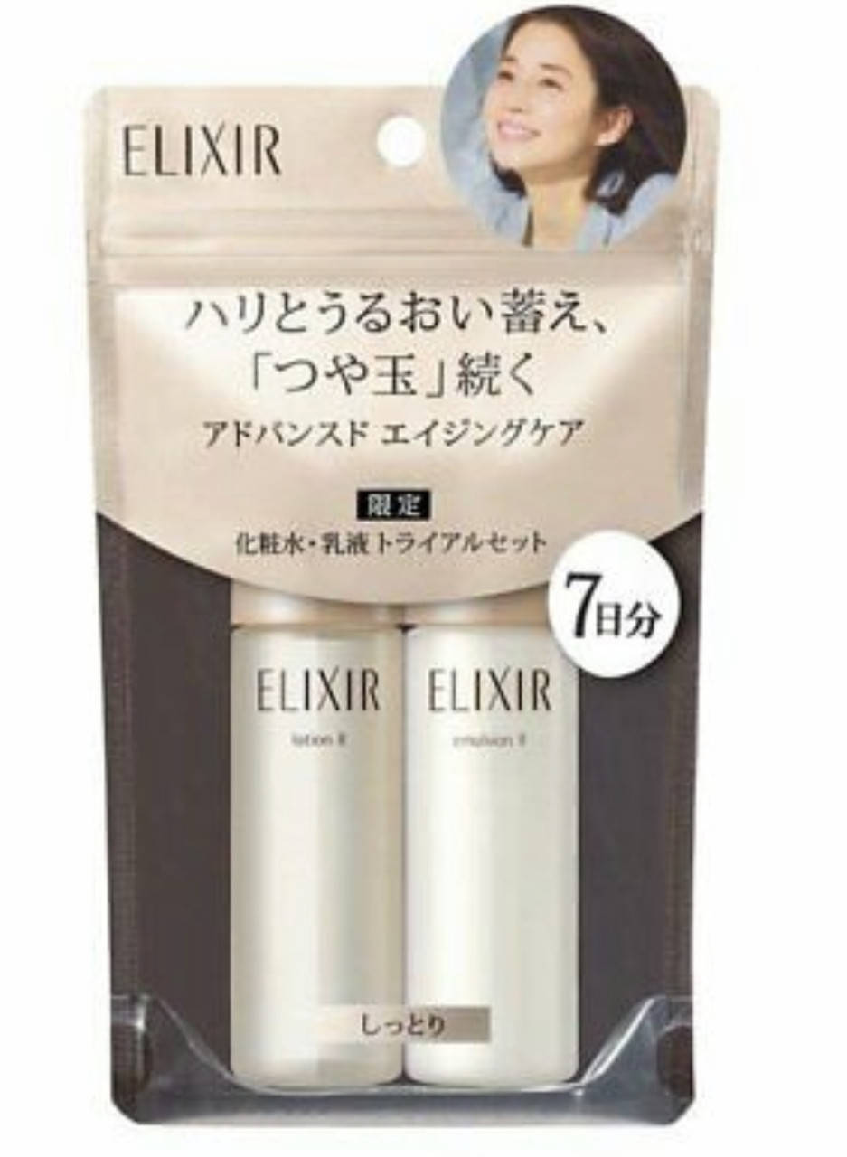 

Антивозрастная эмульсия и лосьон SHISEIDO ELIXIR Lifting, дорожный набор