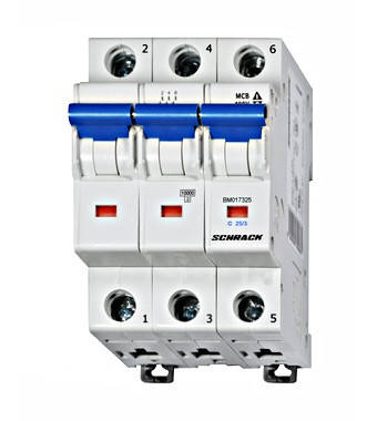 

Автоматический выключатель BM0 3p C 25А (10kA)