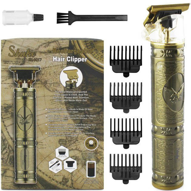 

Машинка для стрижки аккумуляторная Shuke SK-8017 Золотая