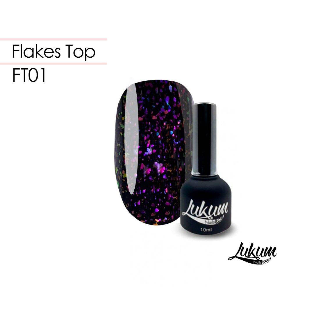 

No Wipe Flakes Top 01, 10 мл (Топ с хлопьями без липкого слоя)