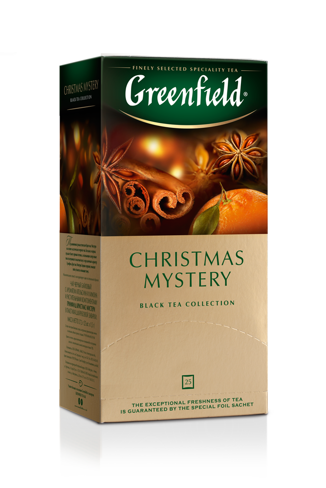 

Чай Гринфилд черный с пряностями Christmas Mystery 25 пакетиков