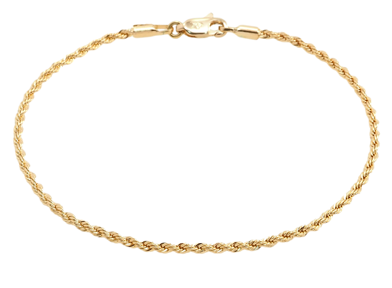 

Браслет Xuping Позолота 18K "Плетение веревка" длина 21см х 2мм
