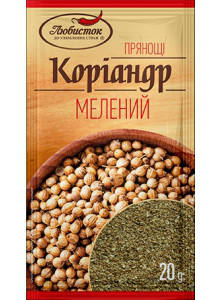 

Коріандр мелений "Любисток" 20г (1*10/60)