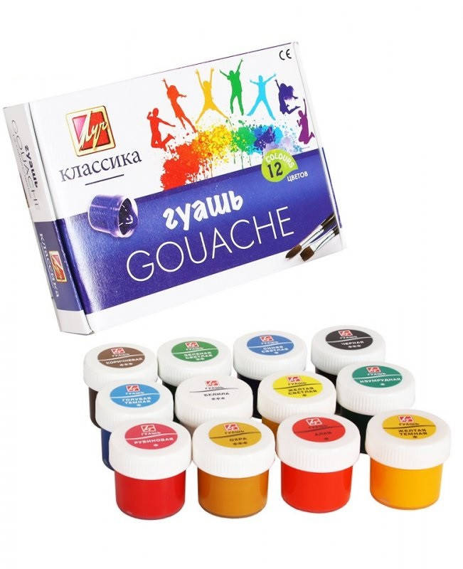 

Гуашь "Классика" (12 цв.) от Луч. 230298