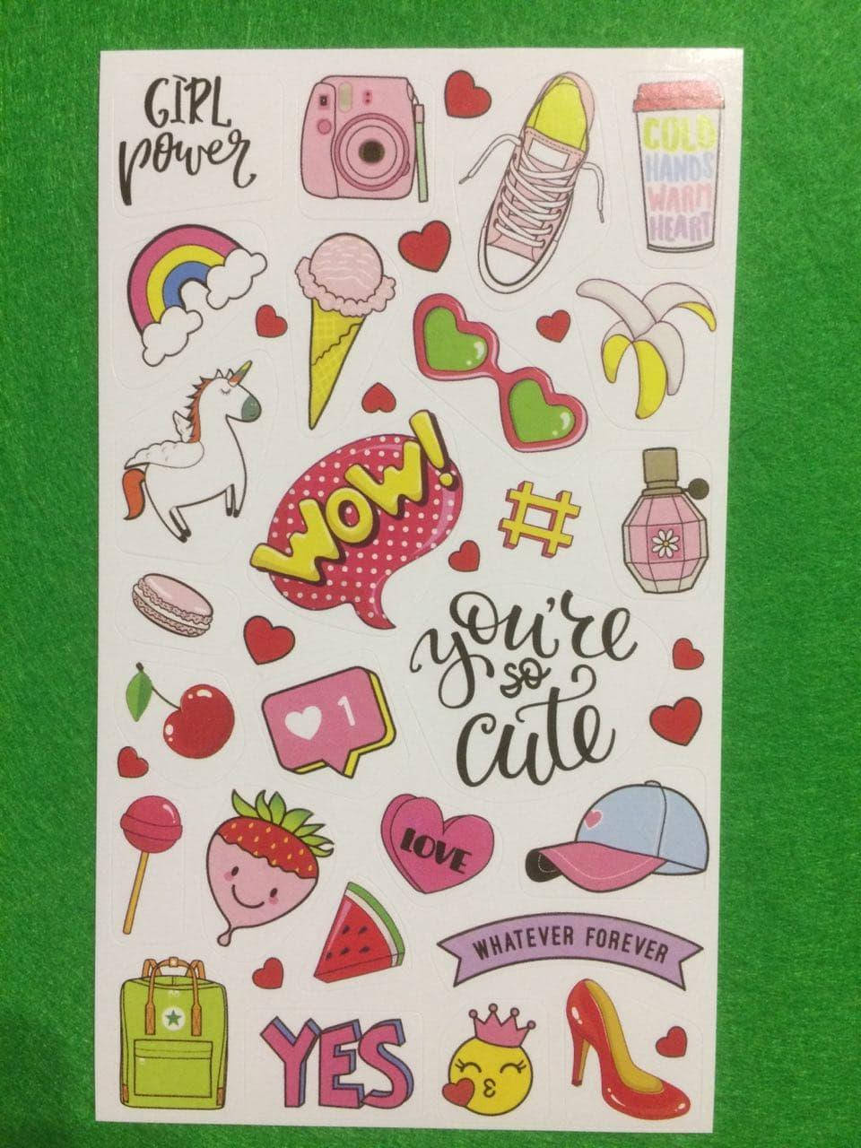 

Наклейки білі для дівчаток, Белый