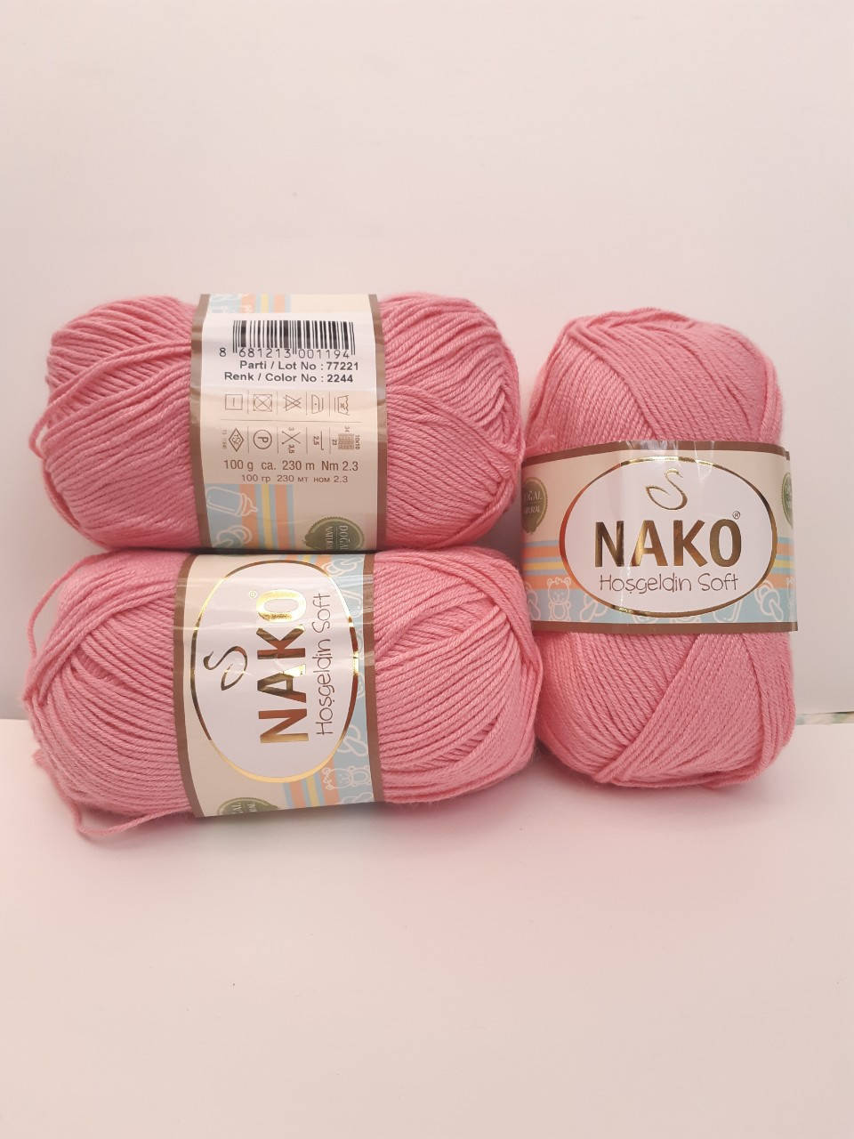 

Детская гипоаллергенная пряжа Nako Hosgeldin Soft 2244 (Нако Хосгелдин Софт)