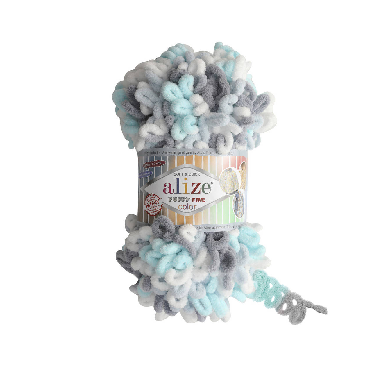 

Пряжа Alize Puffy Fine Color 5939