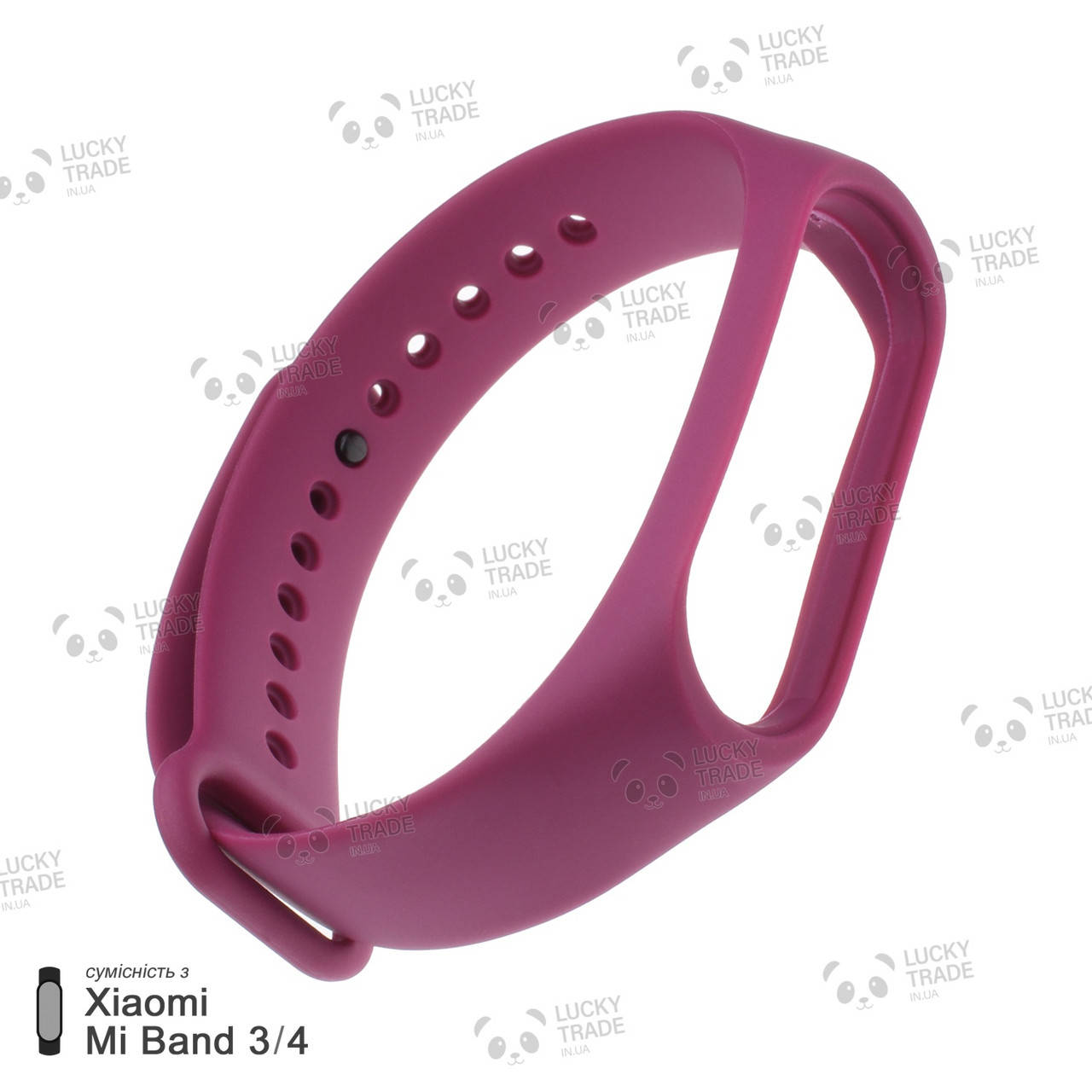 

Ремешок Xiaomi Mi Band 4 / 3 силиконовый однотонный браслет Light Бордовый [2418]