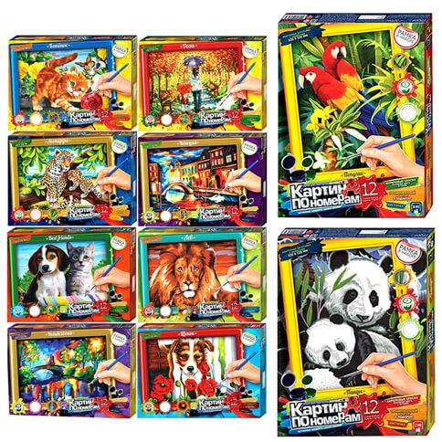 

Набор для творчества "Картина по номерам" большой KN-01-01, 02, 03, ...10