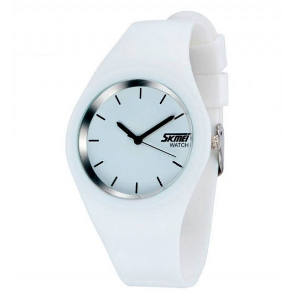 

Skmei 9068 rubber белые женские часы